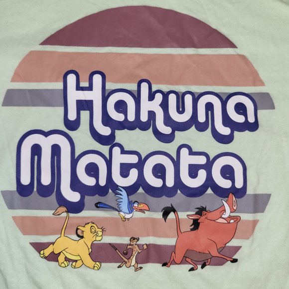 Disney's The Lion King Hakuna Matata Cropped T-shirt Juniors Size XXL (19) - Picture 2 of 4